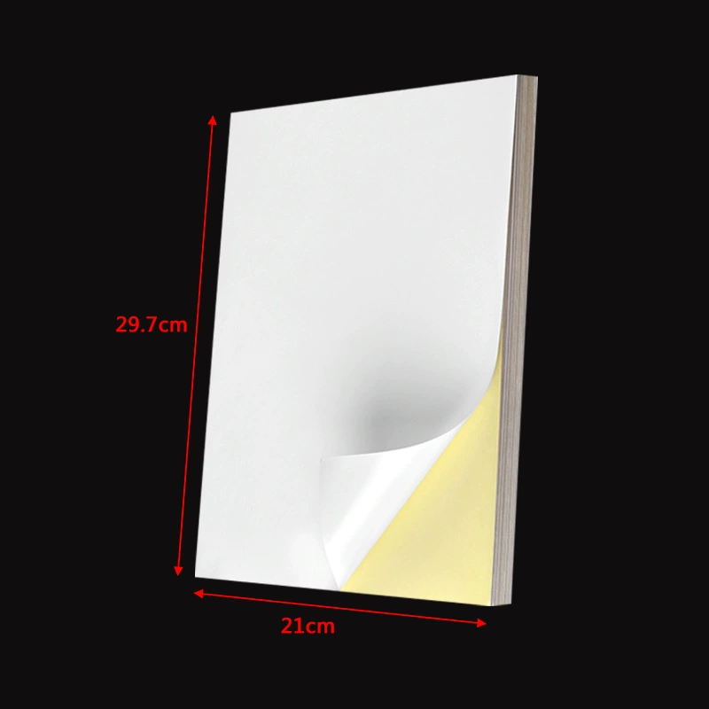 50 pieces of dragon label non -dry glue white paper label sticker, gel printing paper A4 blank tag paper cover paper