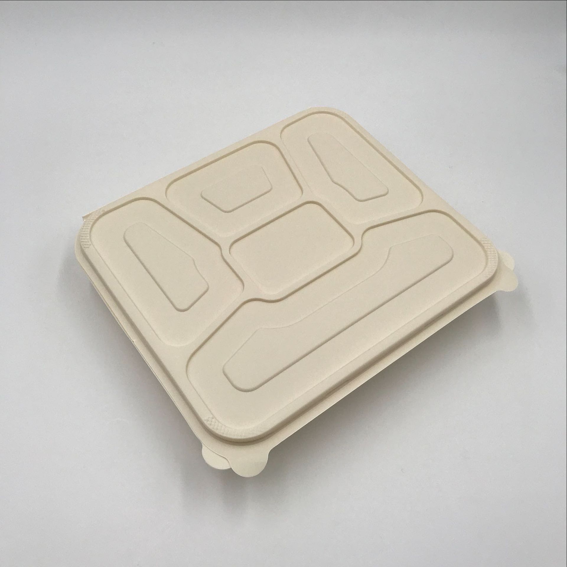 厂家批发一次性玉米淀粉环保餐盒可降解外卖打包盒快餐多格餐盒