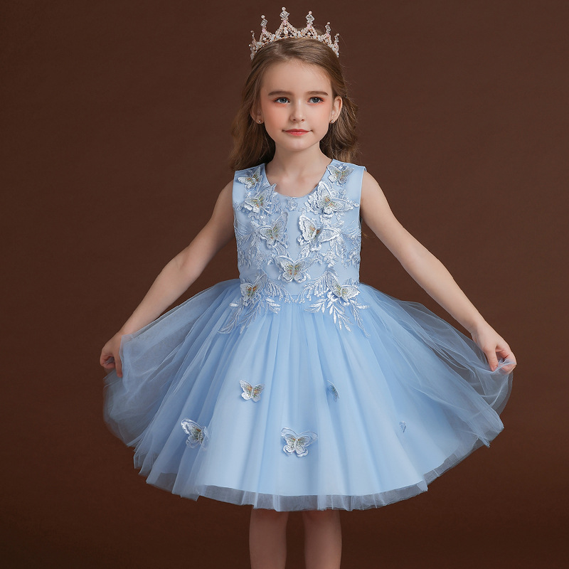 卡莉莎CARISA女童连衣裙夏季2020一件代发公主裙女公主儿童网纱裙