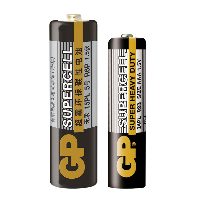 黑超霸無汞環保碳性5號R6P AA15PL 遙控器鼠標AAA七號R03電池包郵