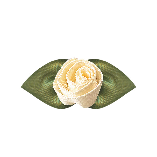 Yao Ming flor decoración cinta flor acabado melocotón corazón hoja de tres puntos rizado corazón flor ropa interior Decoración Accesorios cinta pequeña flor