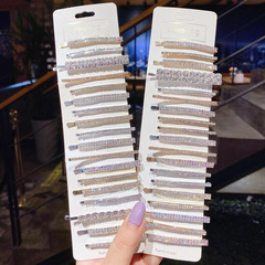 Jennie-style hair clip with gemstone edge, girly hair clip, water diamond one-piece hair clip for women