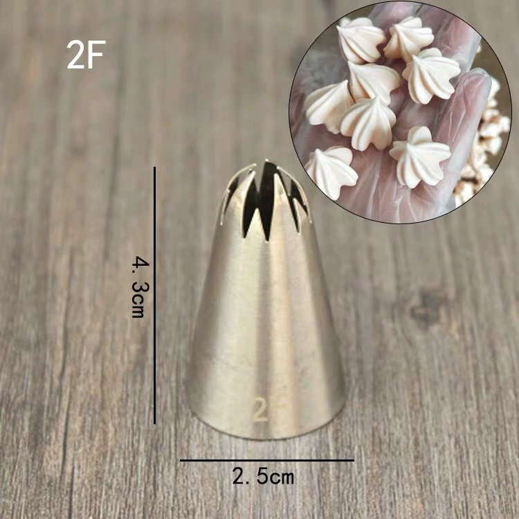 Cake Decorating Piping Nozzles Set, 304 Stainless Steel, Medium Rose Tips (Multiple Patterns)