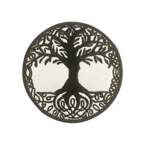 Magic Tape Embroidered Badge Acrylic Embroidery Fabric Patch Backpack Pin Batch Life Tree Embroidered Patch Badges