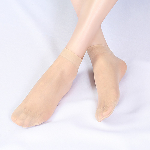 Sheer Thigh High Stockings for Women - Summer and Spring Edition - Neutral Color Satin-Faced Wire-Stretch Socks