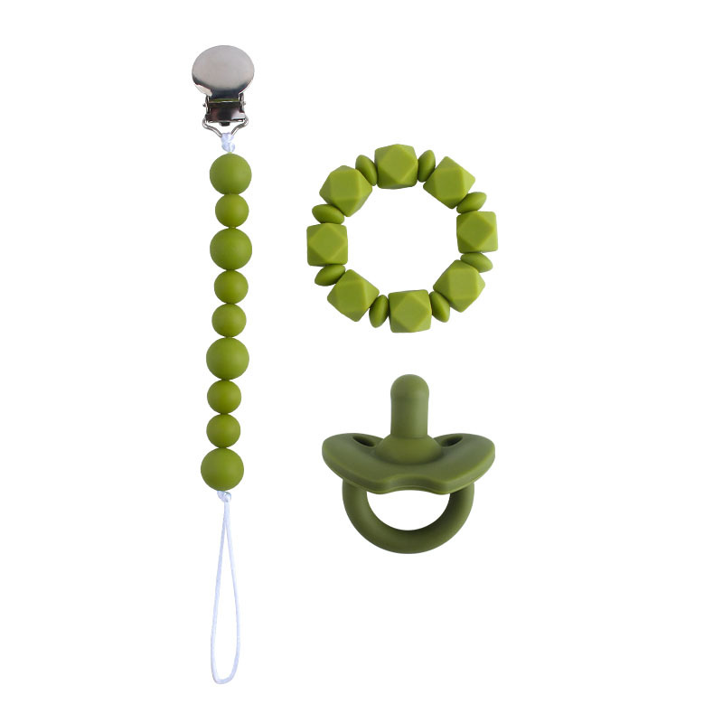 Popular bebé suministros hierro chupete clip bebé calmante silicona chupete cadena juguete chupete cadena