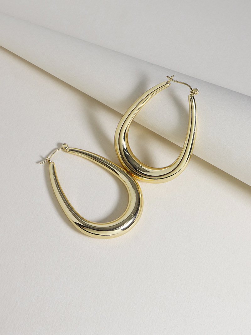 Fashion Hot-saling Metal Drop Simple Alloy Earrings display picture 3