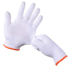 Cotton gauze gloves construction thickened wear-resistant labor protection gloves work site work gardening line gloves