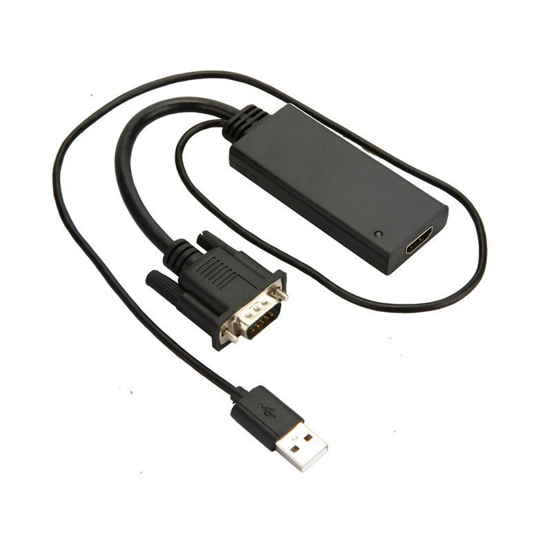 VGA+USB к HD 1080P VGA к HDMI HD конвертер с аудио питанием переход