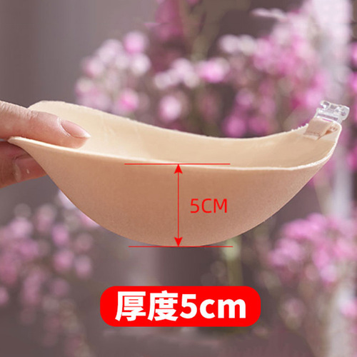 Small breast push-up ultra-thick seamless bra without rims silicone breast patch wedding dress sexy leopard print swimsuit breast pad dress