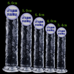 Transparent simulation male organ super large extra thick anal plug female masturbation toy wand suction cup fake penis adult sex toy