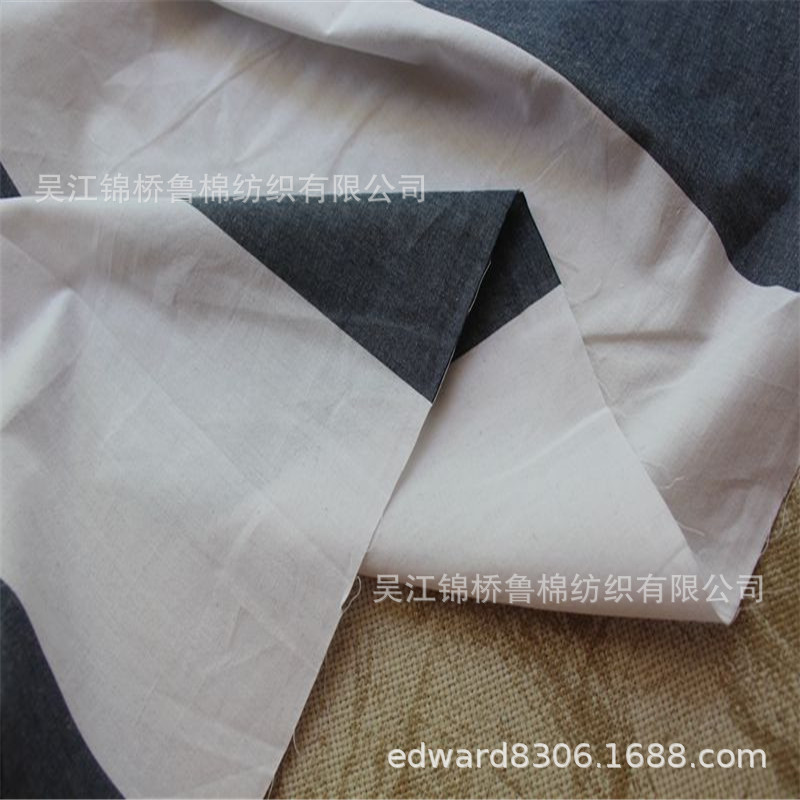 麻布色织平纹条子格子床品布2.jpg
