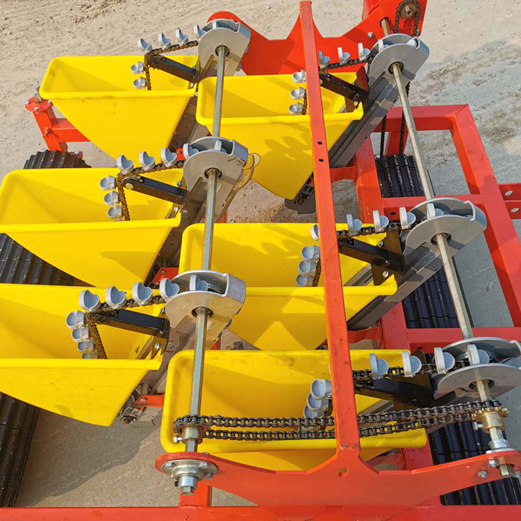 家用种蒜机械电动手推3行蒜头播种机商用四轮车牵引大蒜种植机器