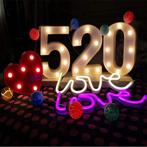Ins internet celebrity led love lamp birthday confession proposal props DIY night light party decoration props