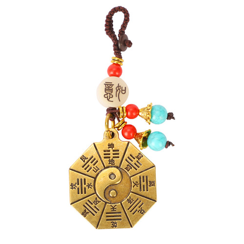 Copper gourd pendant copper ornaments Pixiu gourd ax Wenchang tower brass key chain pendant pendant