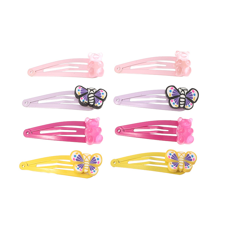 Cute  Candy Color Bear Hairpin Girl Cute Butterfly Bangs Clip Wholesale display picture 6