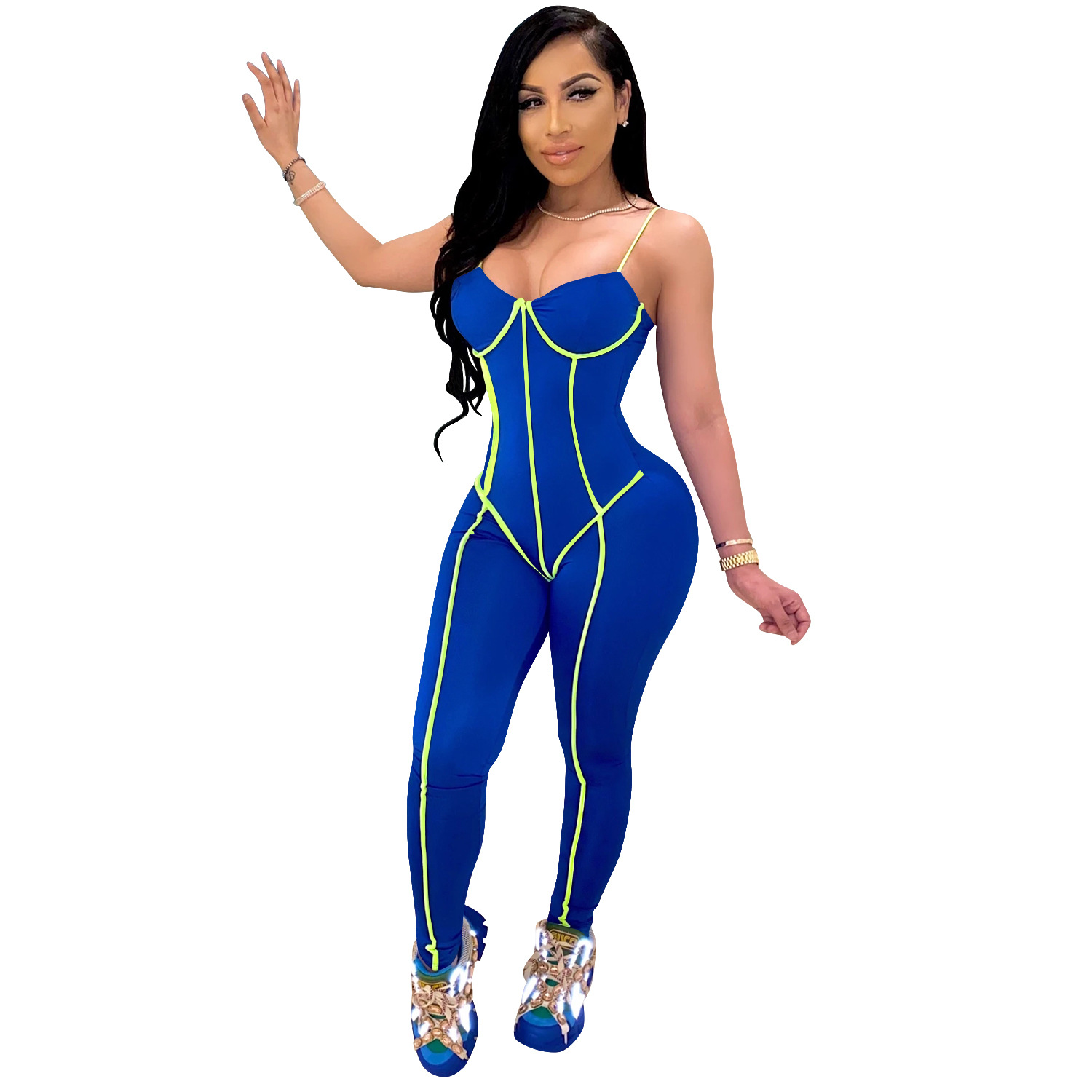 women s tight-fitting suspender jumpsuit nihaostyles wholesale clothing NSXYZ79158