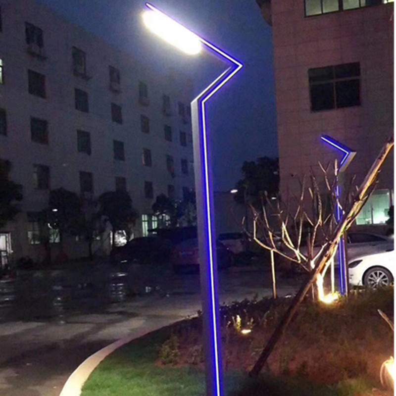 庭院灯铝型材定做现代简约两边发光7字形led模组小区景观照明路灯|ms