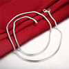 Fashionable jewelry, necklace, Korean style, 3mm, silver 925 sample