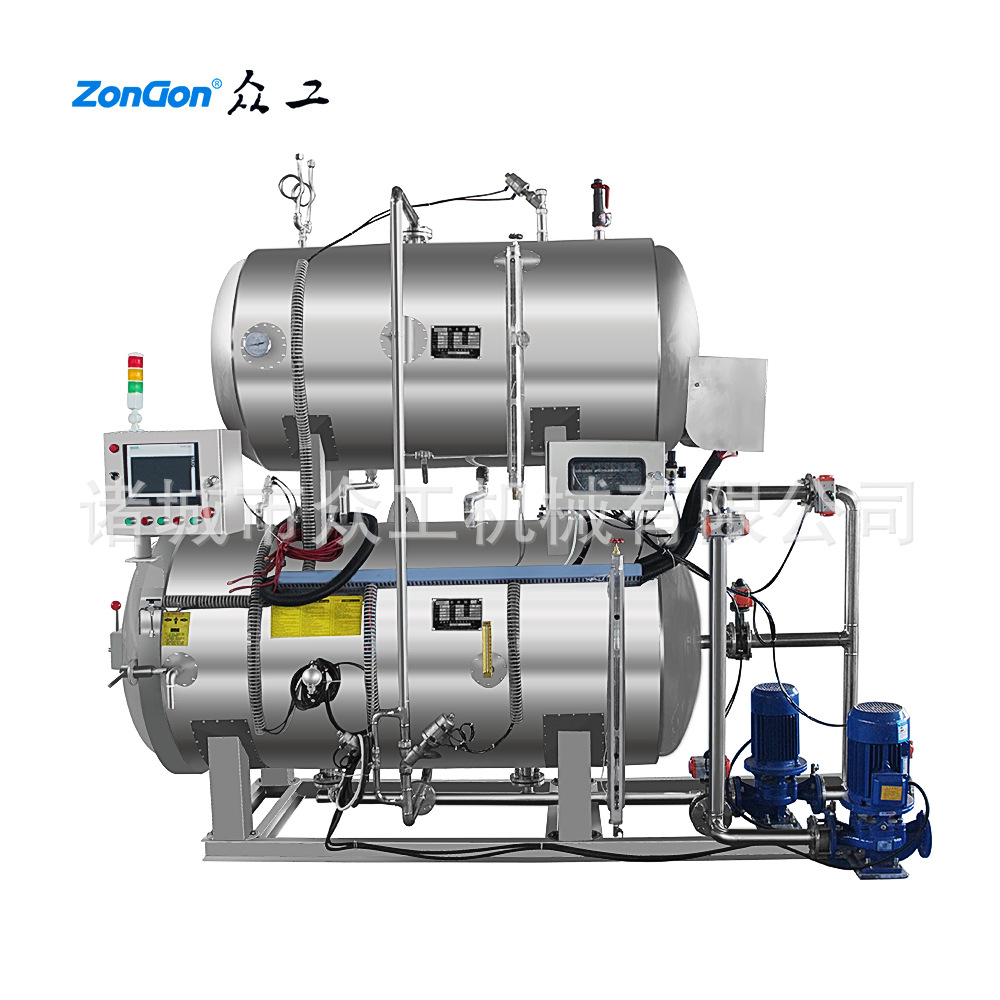 肉制品双层水浴式杀菌锅高压调理型灭菌锅猫狗罐头电加热高效率