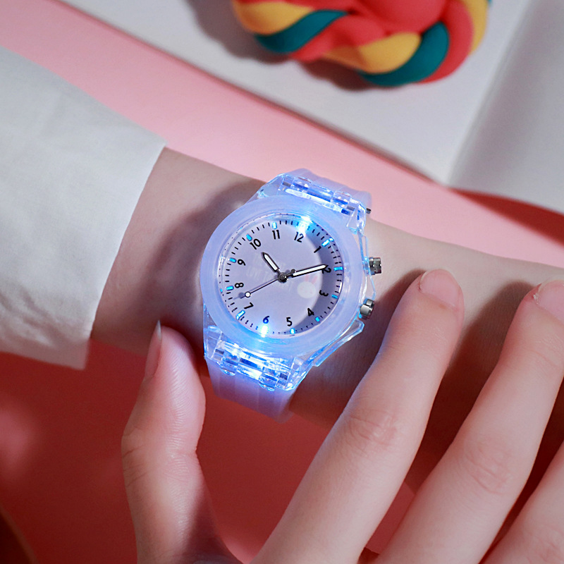 Luminous Cartoon Watch Cute Colorful Rabbit Quartz Watch Silicone Watch wholesale nihaojewelrypicture8