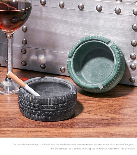 American retro personality trendy tire ashtray creative home bar Nordic ins decoration ornaments ashtray