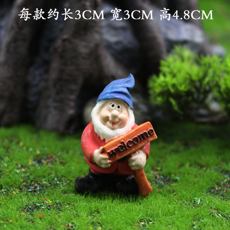 コケの小さい景観の装飾品の花園の小人の置物の越境の樹脂の工芸品のクリスマスの小人の精霊