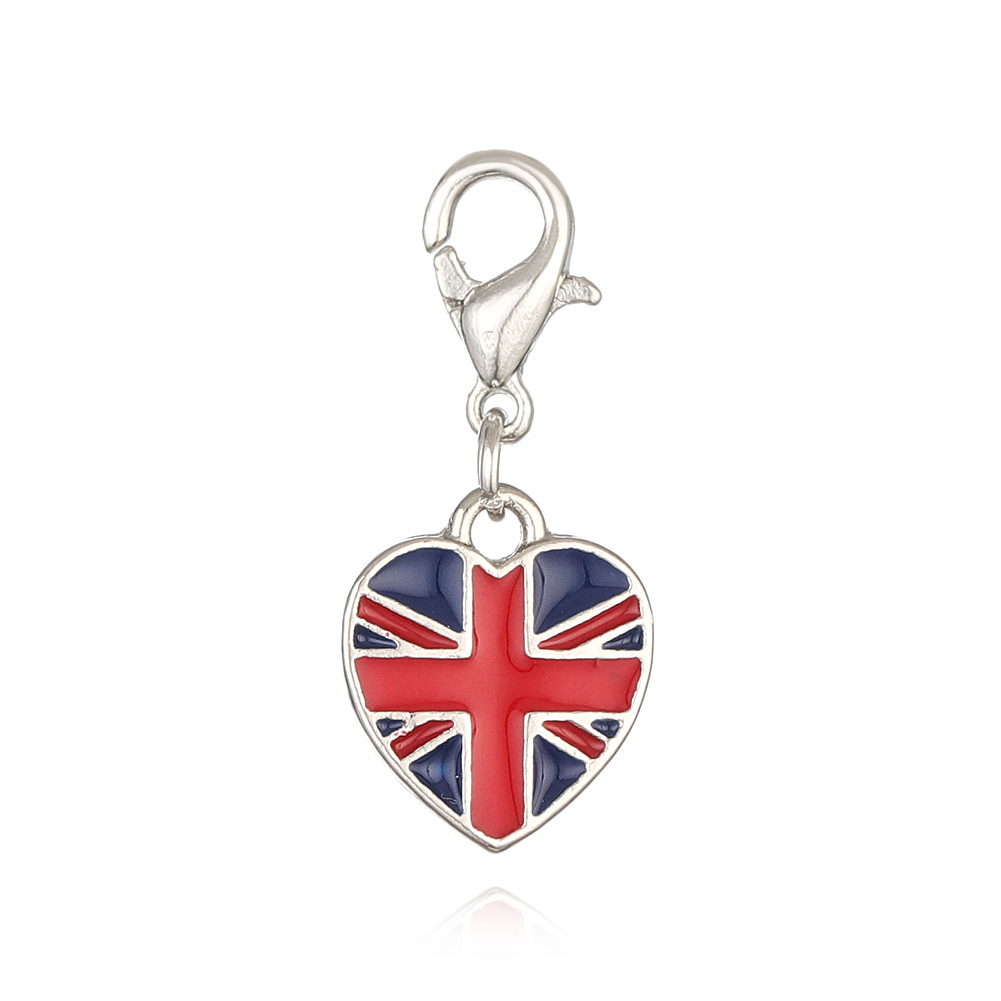 5g Weight Pendant Jewelry Making Type DIY Jewelry Accessories Classification 1 Piece Quantity Zinc alloy Material American Flag Pattern Enamel Design Simple Style, Classic Style Style 1 Piece Zinc Alloy American Flag Pendant 5