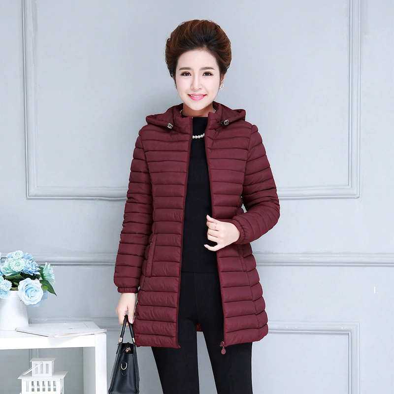 2017 зимняя одежда новая хлопковая одежда тонкая куртка мода плюс размер Съемная шапка хлопок одежда