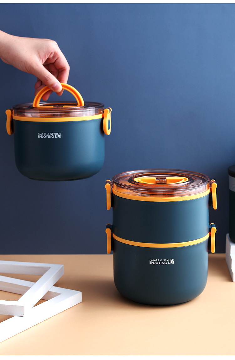 xc469-470托里奥折叠提手圆形塑料单双层饭盒_19.j