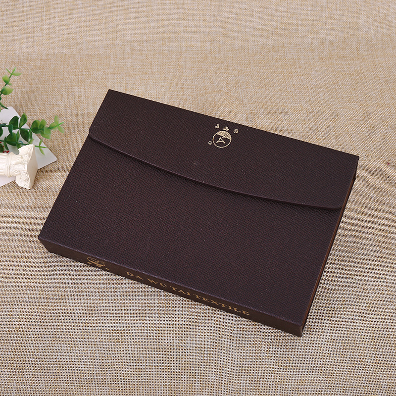 企业宣传样品本可加印LOGO图案皮面烫金翻盖长方体画册企业画册