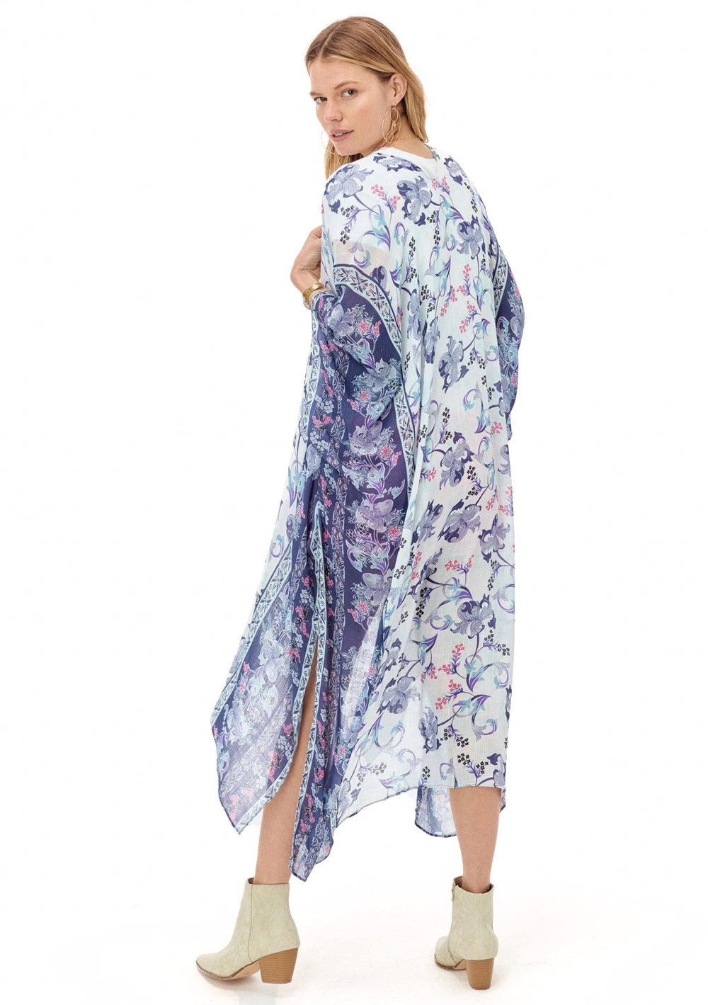 chiffon shirt women s summer printing chiffon sunscreen long shawl with cardigan  NSDF1484