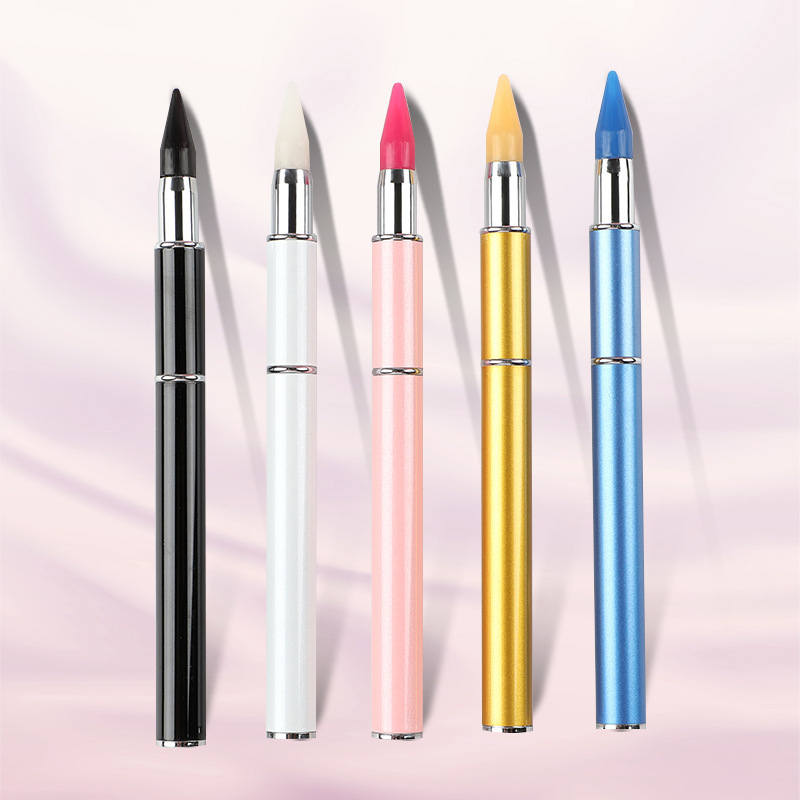 Source factory new double head nail art drill crayon DIY suction drill stick drill set drill tool in stock wholesale