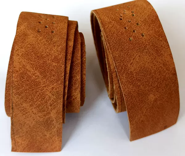 Customized dedicated link bicycle handle with leather material leather material seller OEM personalized