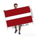 批发足尺寸3*5英尺90*150cm拉脱维亚国旗涤纶旗帜