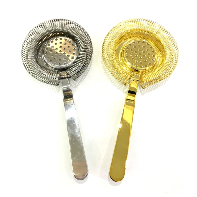 Professional stainless steel European -style Hawthorne bartending filter bartending icer filter ice leakage mesh filter