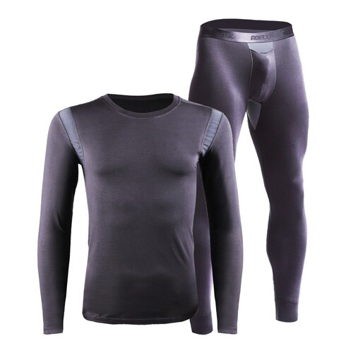 Thin men's autumn clothes and autumn trousers set ice mesh breathable slim thermal underwear youth autumn and winter separate autumn trousers
