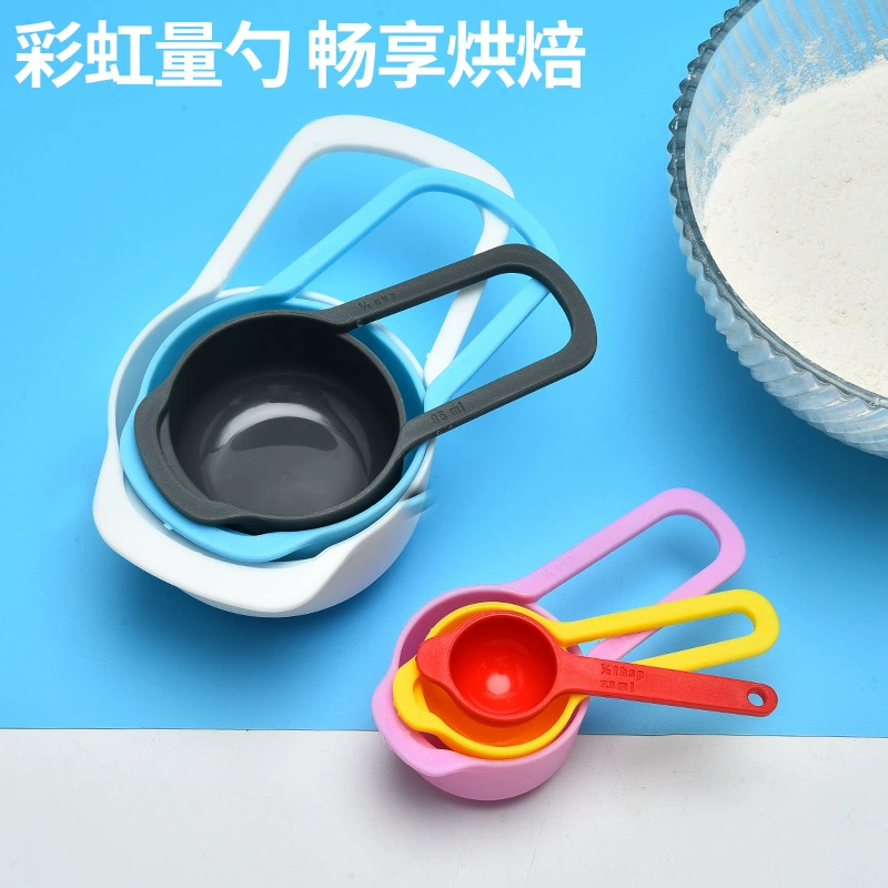 Нейлоновая мерная ложка, красочная радужная мерная чашка, DIY