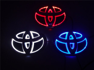 Suitable for 5D Toyota car beacon light modification luminous Corolla Lei Ling Camry Highlander front and rear end stickers