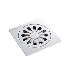 Emeko Drain BP6 Bathroom Shower Square Thick Cover High-Flow Drain Full Copper Odor-Proof Drain