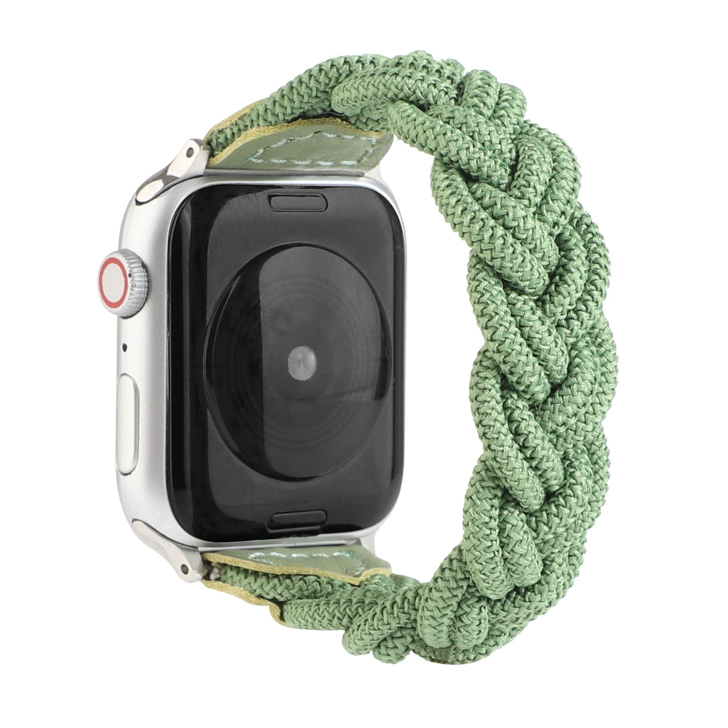 Apple, woven elastic watch strap handmade with pigtail