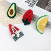 Brand knitted cute fruit hairgrip, carrot strawberry, bangs girl's, South Korea