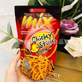 批发泰国进口VFOODS MIX脆脆条香辣鸡味膨化薯条30g儿童休闲零食