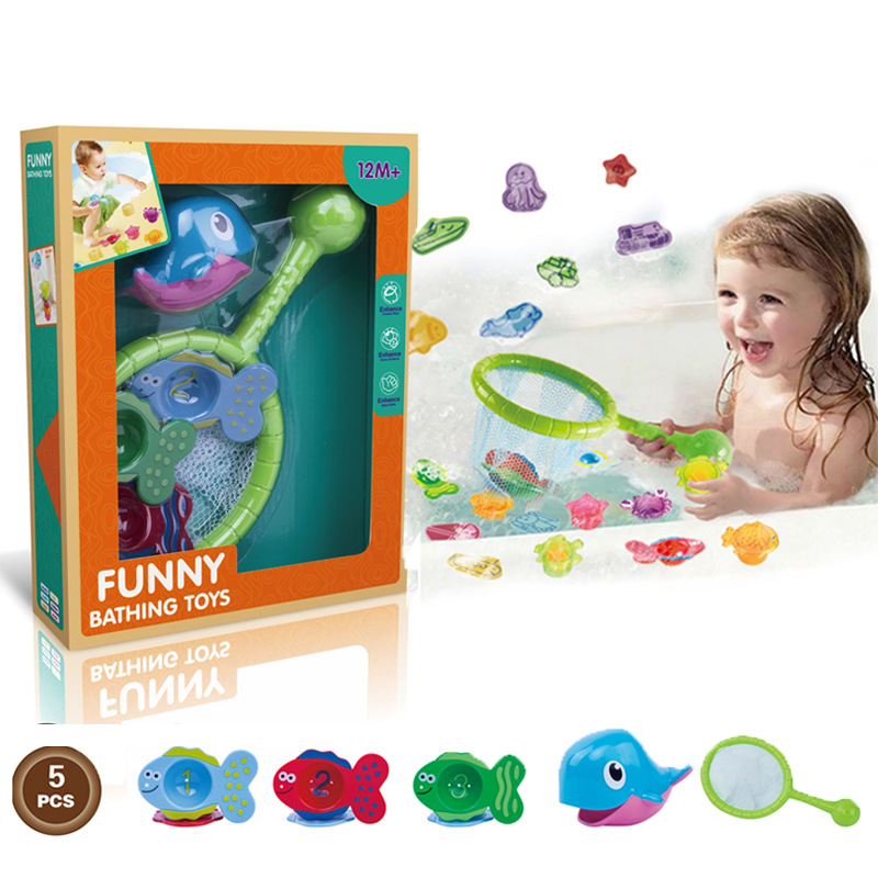 Baño DE LOS NIÑOS juguetes de playa pequeña red de pesca Pesca combinación pesca ocio jugar casa juguetes de agua