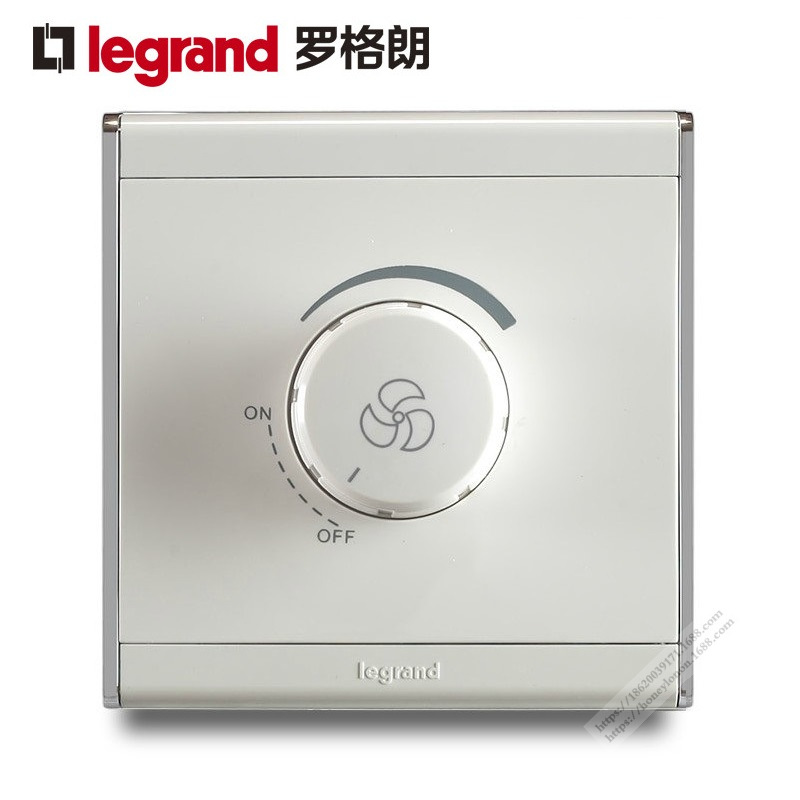 Legrand/罗格朗 尚韵系列 250V旋钮式调速开关(白+银边)A9/M3