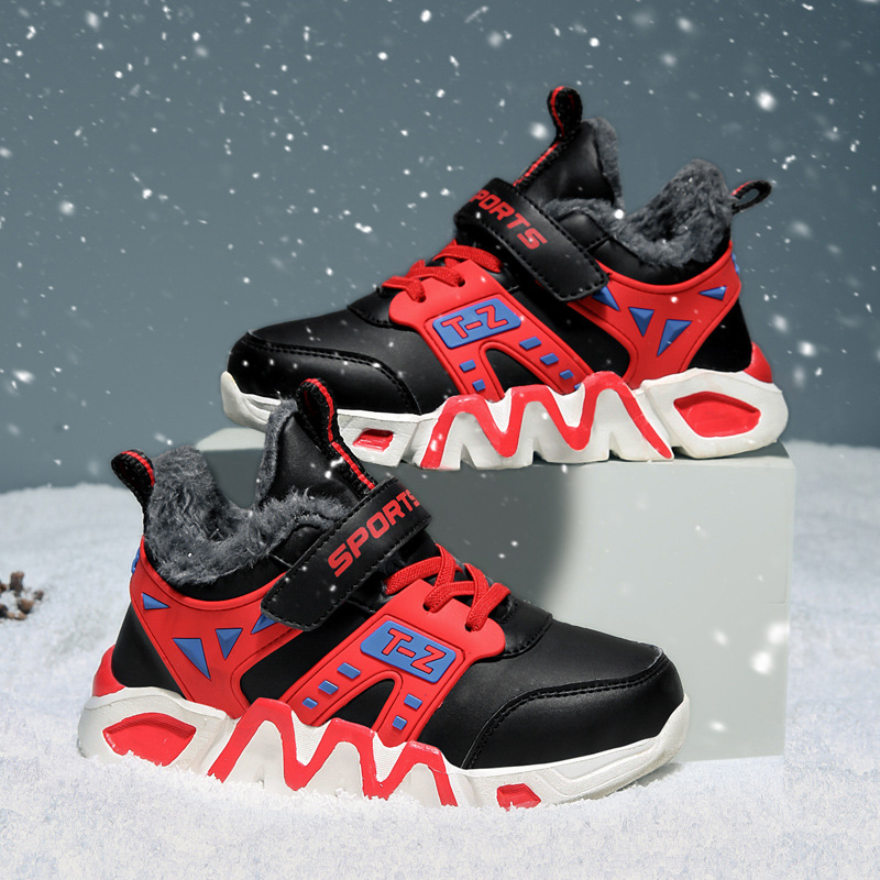 男童鞋子2020年新款潮冬季學生皮面板鞋二棉秋冬款加絨兒童運動鞋