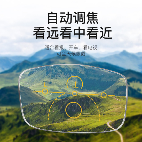 New Bifocal Reading Glasses for Men and Women, Distance and Near Dual-Purpose, Elderly Glasses with High Definition Smart Zoom, Blue Light Blocking Reading Glasses