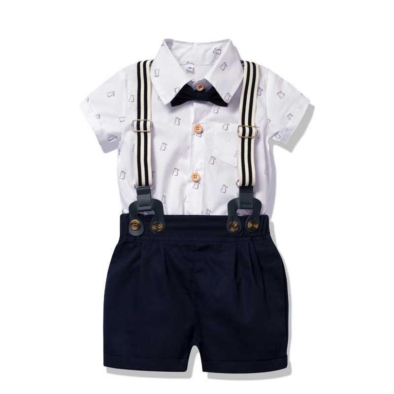 Summer new short-sleeved romper shorts w...