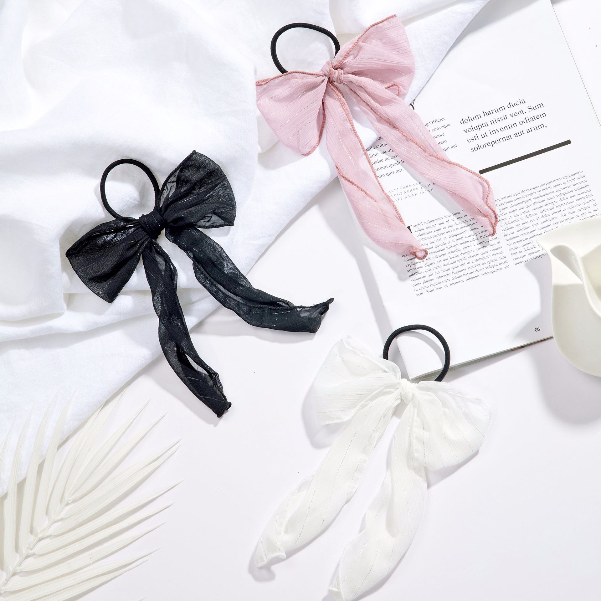 Streamer Bow Knot Hair Rope Hair Ring display picture 1