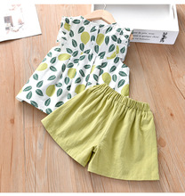 女童套装2025新款夏季女宝宝韩版洋气上衣童装棉麻短裤时髦两件套